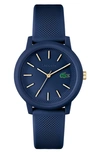 Lacoste Women's L.12.12 Navy Silicone Strap Watch 36mm Women's Shoes