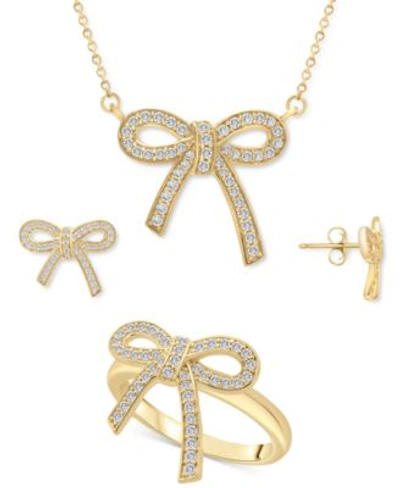 Wrapped Diamond Bow Jewelry Collection In 14k Gold Created For Macys In Yellow Gold
