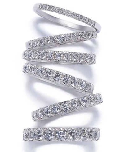 Macy's Dazzling Pave Diamond Band Collection In 14k Gold White Gold