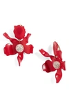 Lele Sadoughi Crystal Drop Earrings In Raspberry