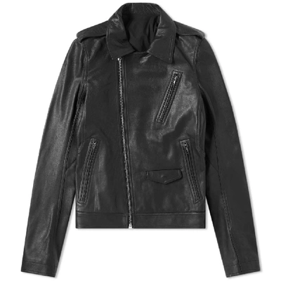 Rick Owens Stooges Leather Jacket In Black