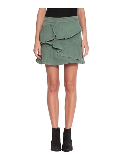 Isabel Marant Étoile Coati Cotton Skirt In Verde