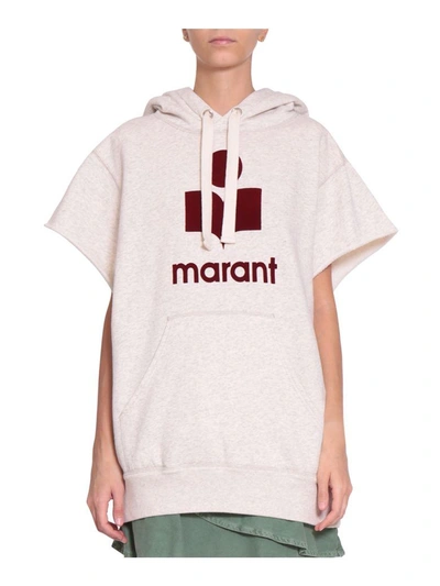Isabel Marant Étoile Milesy Sleeveless Hoodie In Beige