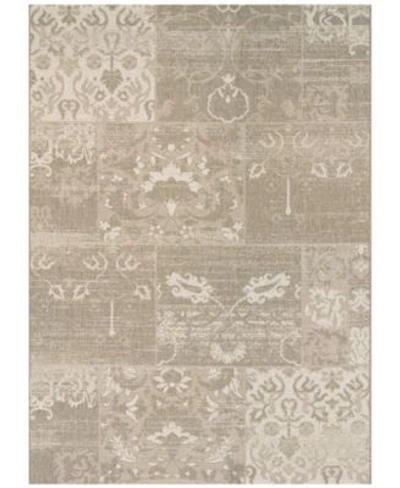 Couristan Afuera Indoor Outdoor Country Cottage Area Rug Collection In Sea Mist-ivory
