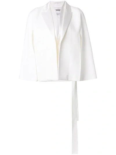 Givenchy Smoking Cape-effect Wool-crepe Blazer In White