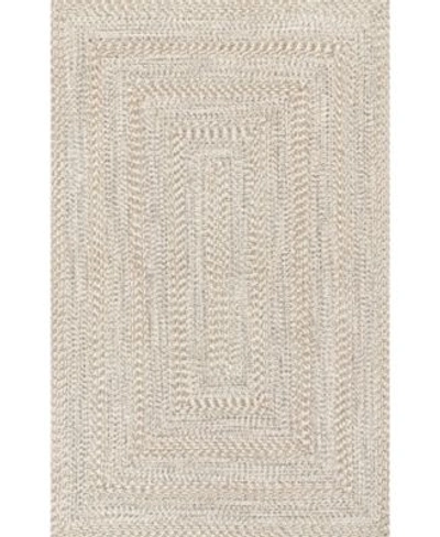 Nuloom Texture Braid Doutzen Indoor Outdoor Area Rug In Ivory