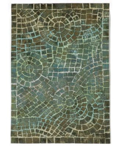 Liora Manne Visions V Arch Tile Area Rug In Turquoise