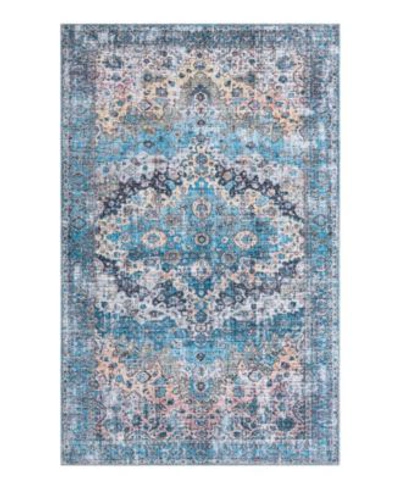 Bayshore Home Reflections Ref10 Area Rug In Blue