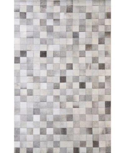 Bb Rugs Cowhide Hid44 10' X 14' Area Rug In Ivory