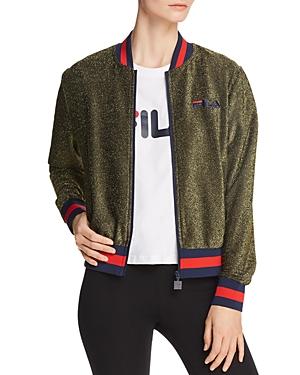 metallic gold fila jacket