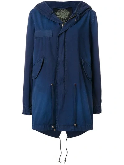Mr & Mrs Italy Classic Hooded Parka In Blue