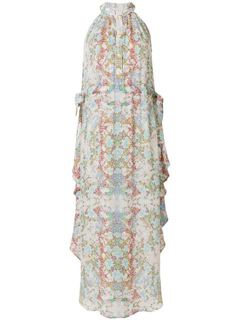abstract print maxi dress
