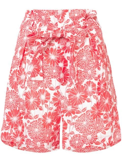 Lisa Marie Fernandez Red Paper Bag Shorts