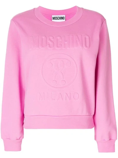 Moschino Embossed Sweatshirt - Pink & Purple