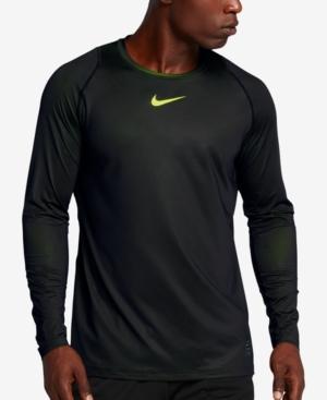 nike men's pro long sleeve fitted shirt
