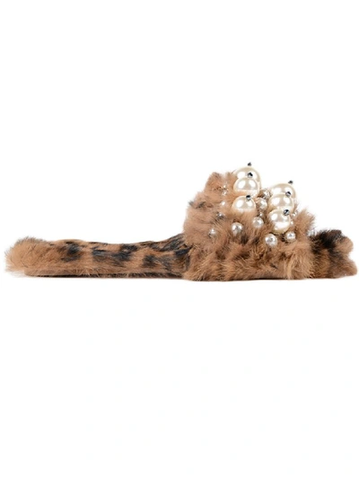 Miu Miu Lapin St. Leopardo Sandal In Caramel