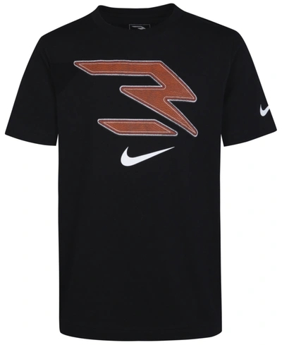 Nike 3brand By Russell Wilson Big Boys Football Logo T-shirt In Black