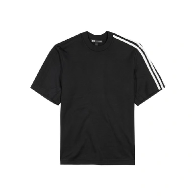 Y-3 Adidas Y3 Signature Strip T-shirt In Black And White
