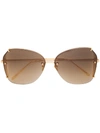 Linda Farrow Aviator Sunglasses - Metallic