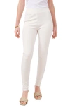 Vince Camuto Wide-waistband Ponte-knit Leggings In Vanilla