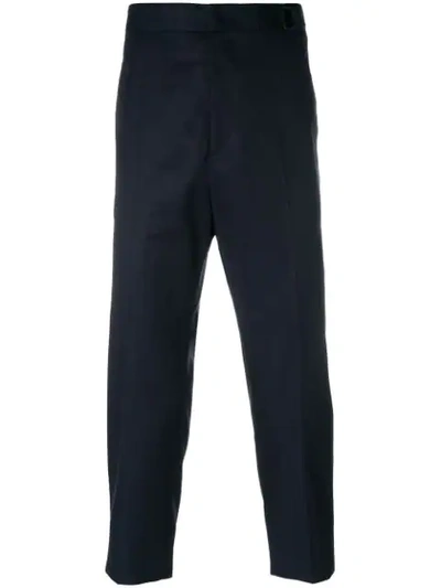 Jil Sander Cropped Tailored Trousers In Blue
