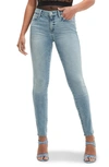 Guess 1981 High Waist Ankle Skinny Jeans In Zircon Blue