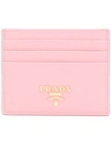 Prada Logo Plaque Cardholder In F0442