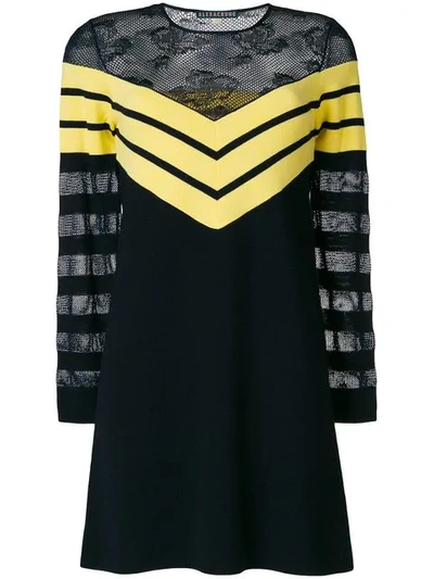 Alexa Chung Chevron Detail Dress - Black