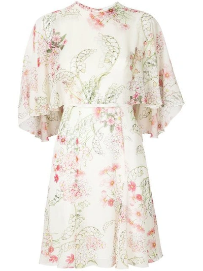 Giambattista Valli Floral Print Dress In White