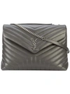 Saint Laurent Lou Lou Monogram Large Shoulder Bag In Grey