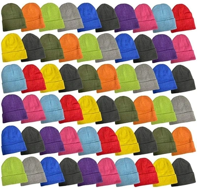 Pre-owned Yacht & Smith Yacht&smith Kids Winter Beanie Hats In Bulk, Wholesale Childrens Boys Girls Hats In 144 Pack Kids Bright Beanies
