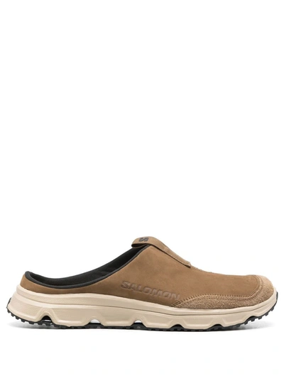 Salomon Rx Advanced Suede-trimmed Leather Slip-on In Brown | ModeSens