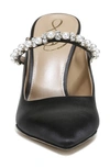 Sam Edelman Women's Hyland Pointed Toe Ankle Strap High Heel Pumps In Black Suede