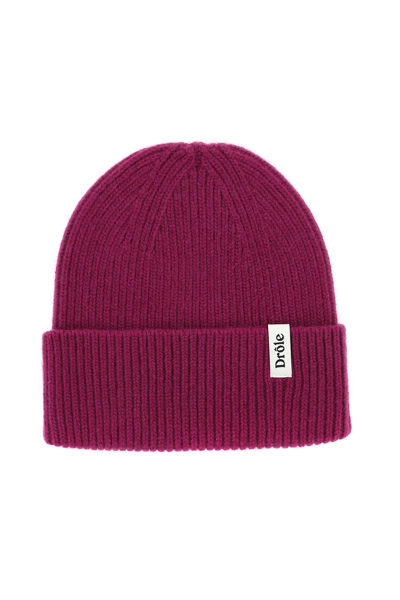 Drôle De Monsieur Le Bonnet Ribbed-knit Beanie In Fuchsia Wool