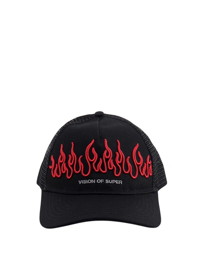 Vision Of Super Flame-print Cap In Black