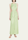 Alexis Lune Sleeveless Tie-waist Cutout Dress In Willow