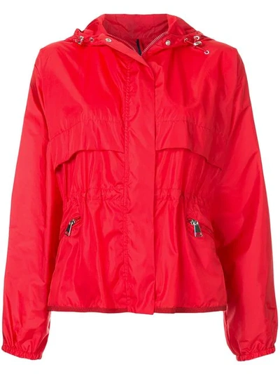 Moncler Jais Hooded Shell Jacket In Red