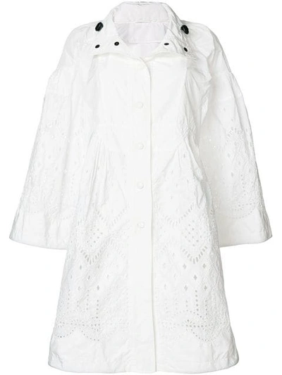 Ermanno Scervino Open Embroidery Coat In White