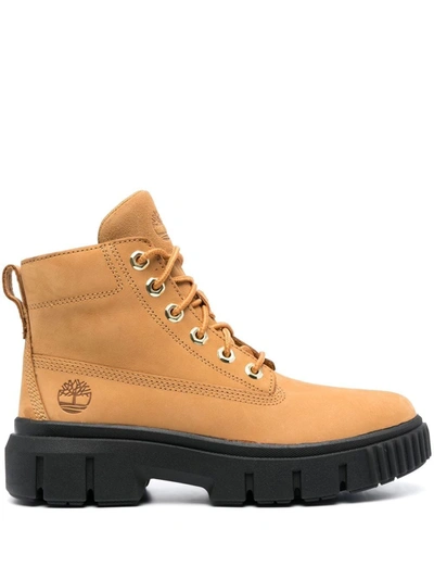 Timberland Chunky-sole Lace-up Boots In Yellow