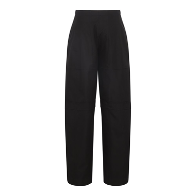 Jil Sander High-waisted Straight-leg Trousers In Black