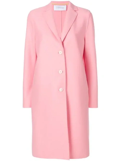 Harris Wharf London Buttoned Coat - Pink In Pink & Purple