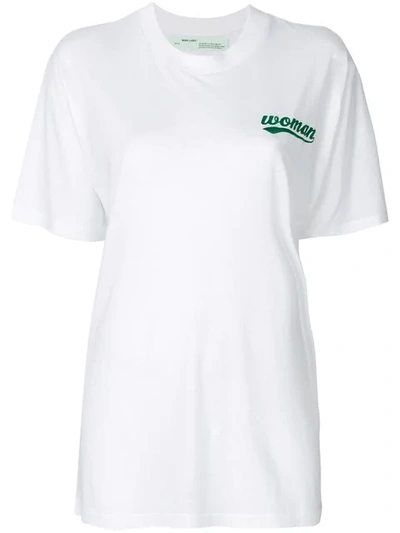 Off-white Poppy Oversized Cotton T-shirt In White