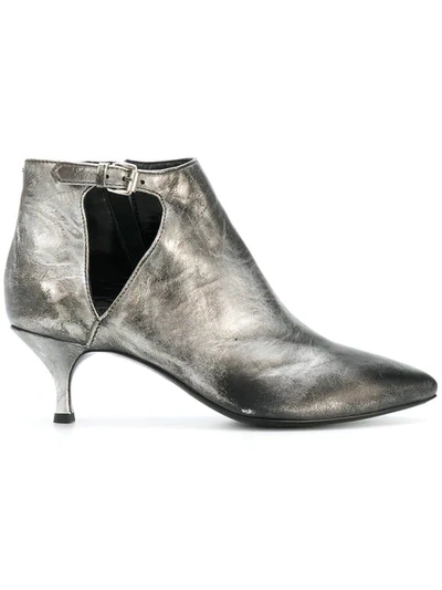 Strategia 50mm Metallic Leather Ankle Boots