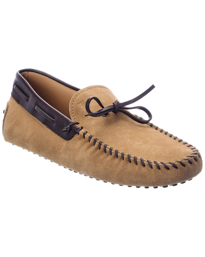 Tod's Tods New Gommini Suede Loafer In Brown