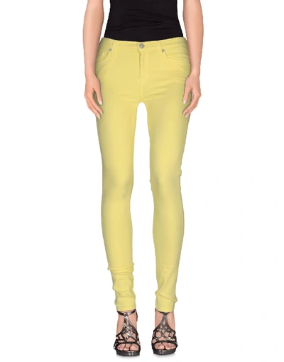7 For All Mankind Denim Pants In Yellow