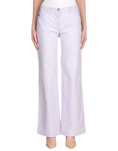 Weekend Max Mara Denim Pants In Lilac