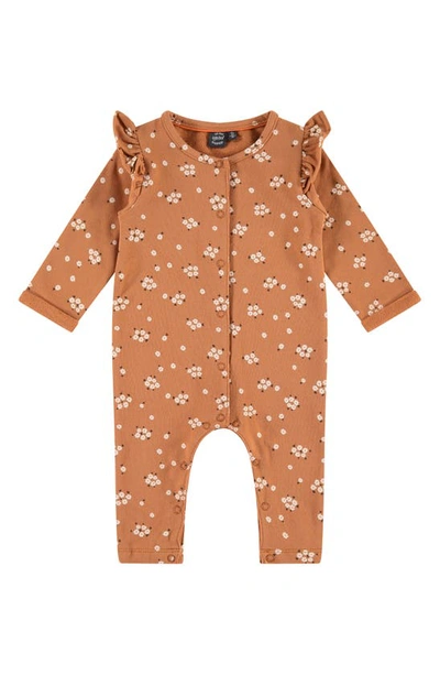 Babyface Babies' Floral Long Sleeve Romper In Canyon
