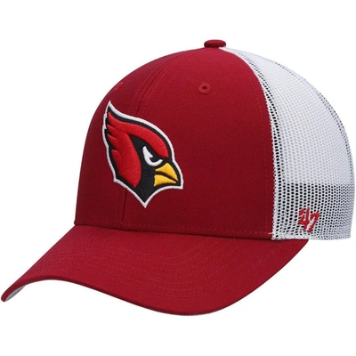 47 Kids' Youth ' Cardinal/white Arizona Cardinals Adjustable Trucker Hat