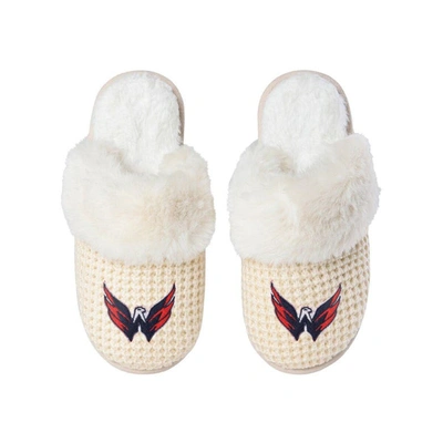 Foco Washington Capitals Open Back Slippers In Cream