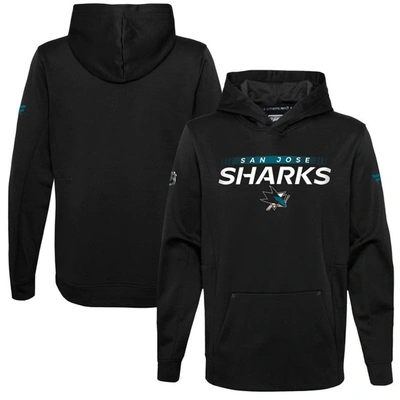 Fanatics Kids' Youth  Branded Black San Jose Sharks Authentic Pro Pullover Hoodie